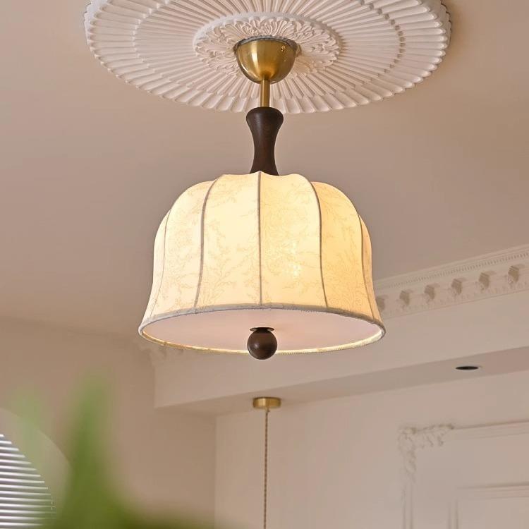 法式中古吸顶灯卧室主灯浪漫温馨南洋复古美式客厅书房灯布艺吊灯