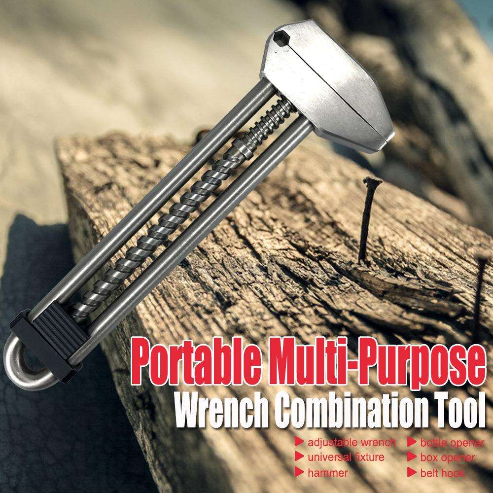 多功能可调节活动扳手 家用便携式装修工具 迷你轻便随身扳手