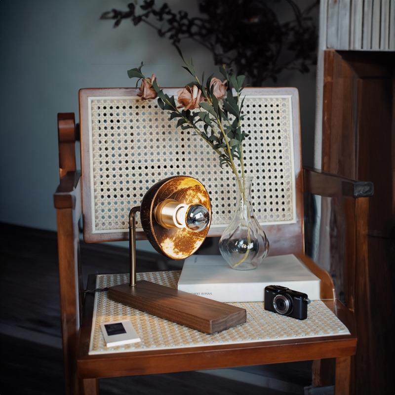 法式复古床头台灯民宿客厅落地灯沙发旁椰壳美式氛围装饰摆件台灯,3C数码配件,USB灯,淘宝优惠券,粉丝福利购,淘宝优惠卷