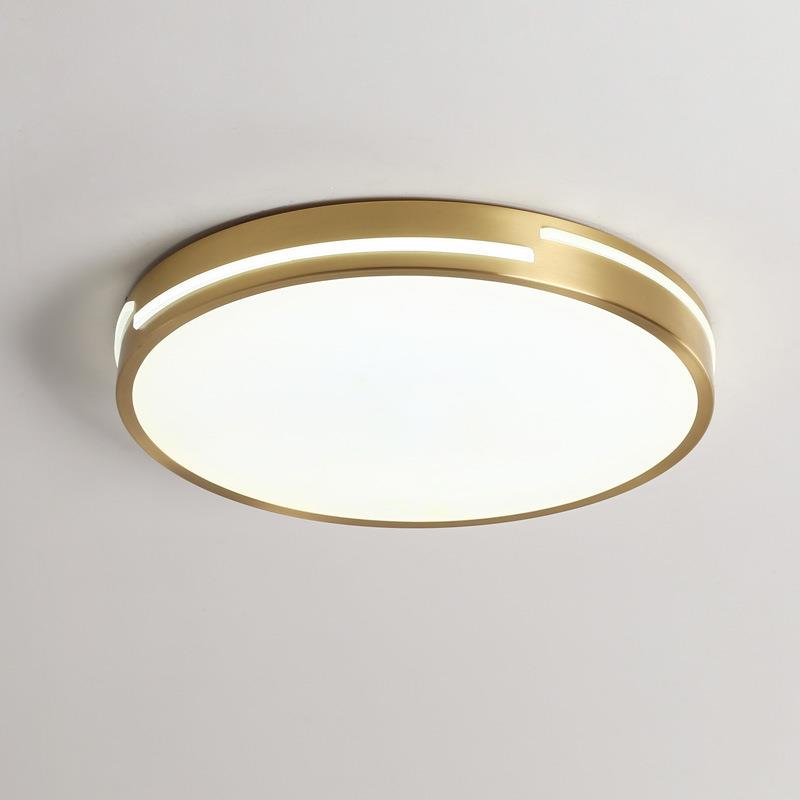 北欧简约全铜吸顶灯卧室灯过道阳台led灯具简约现代房间创意灯饰