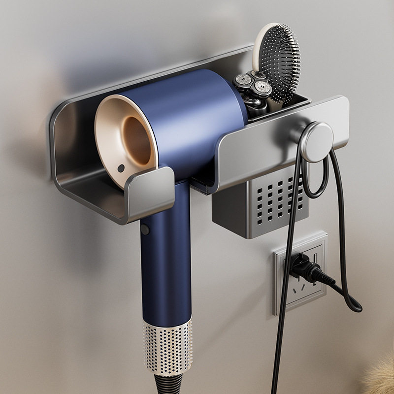 吹风机置物架免打孔卫生间收纳绕线电吹风挂架吹风筒支架浴室架子,家庭/个人清洁工具,吹风机置物架,淘宝优惠券,粉丝福利购,淘宝优惠卷