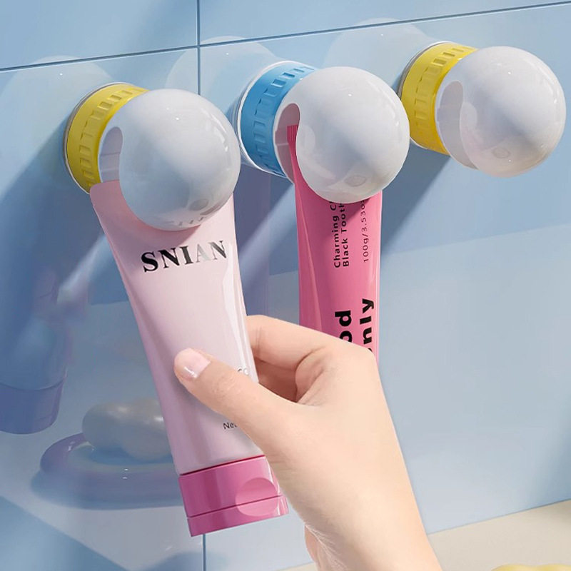 吸盘牙膏置物架挤牙膏架子多巴胺卫生间浴室墙上壁挂洗面奶收纳夹,家庭/个人清洁工具,挤牙膏器,淘宝优惠券,粉丝福利购,淘宝优惠卷