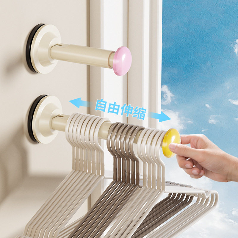 多巴胺吸盘阳台衣架收纳神器免打孔家用挂钩伸缩挂衣架子墙上壁挂,收纳整理,金属衣架,淘宝优惠券,粉丝福利购,淘宝优惠卷