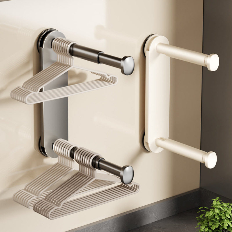 吸盘阳台衣架收纳神器免打孔家用多功能挂钩伸缩挂衣架子墙上壁挂,收纳整理,金属衣架,淘宝优惠券,粉丝福利购,淘宝优惠卷