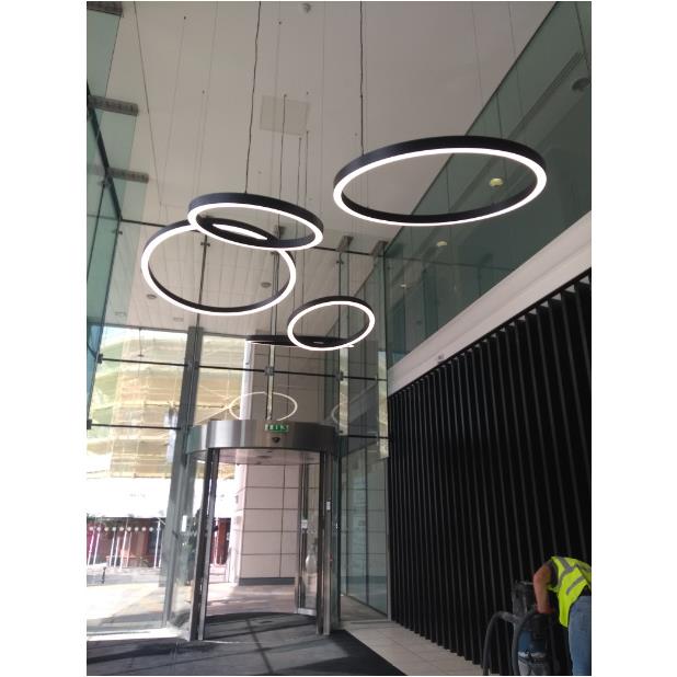 空心圆环灯办公室吊灯led圆形灯圆圈造型创意灯酒店工程灯具