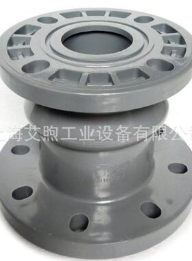 UPVC甲乙管灰色盘承短管塑料水管配件平承法兰快接63-500柔性管件