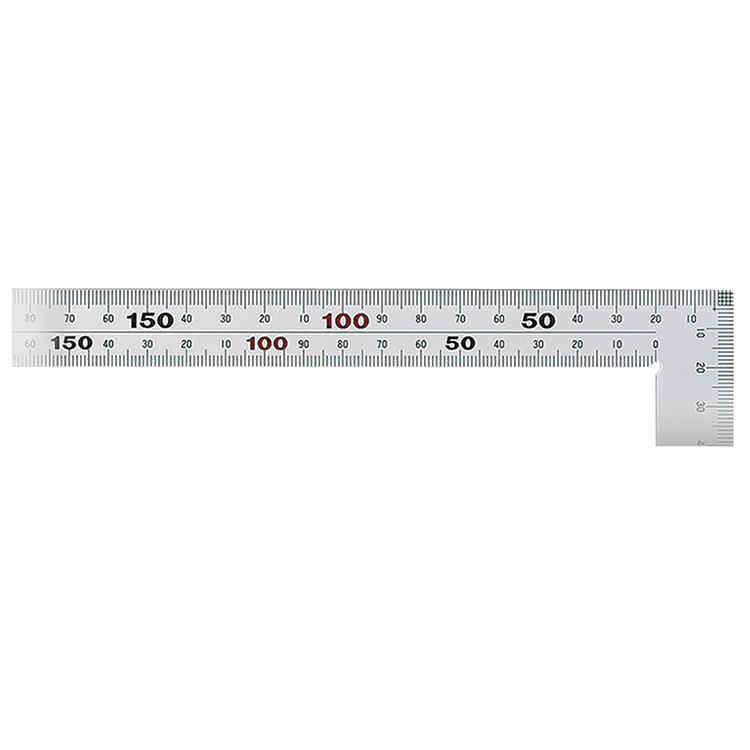 SHINWA木工角尺不锈钢直角尺曲尺H-1411