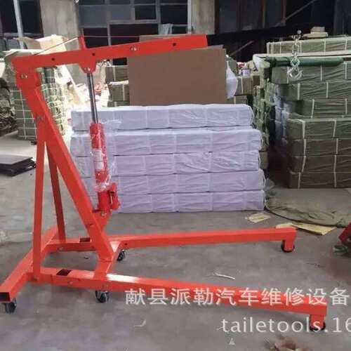 厂家 2T折叠吊机发动机移动吊架引擎小单臂起重机便携