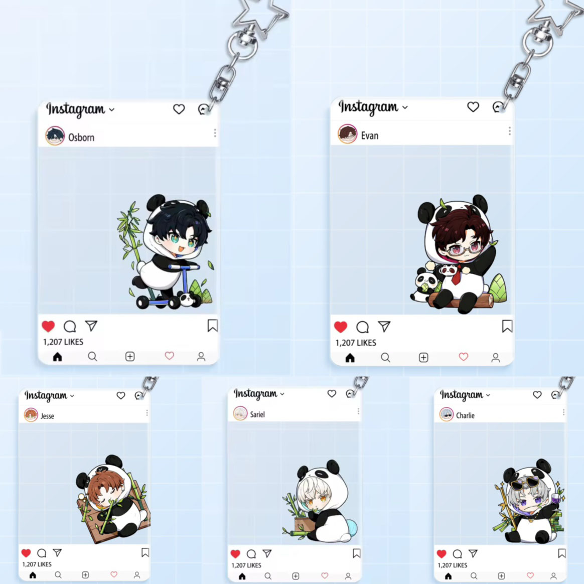 光与夜之恋亚克力合影卡挂件