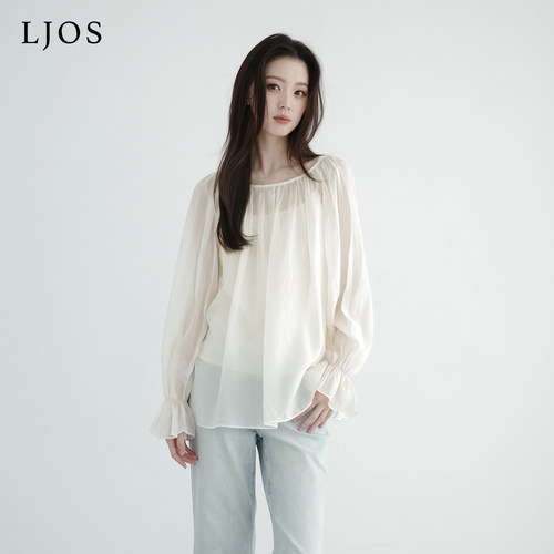 LJOS | 晨曦黄轻薄清透质感铜氨丝正反两穿通勤透气铜氨纤维衬衫