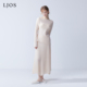 2025早秋两件套优雅 LJOS｜杏仁奶白桑蚕丝羊毛斜肩上衣半裙套装