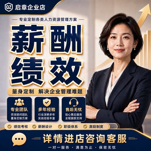 绩效考核薪酬设计管理方案代写做工资结构职级体系激励制度HR定制