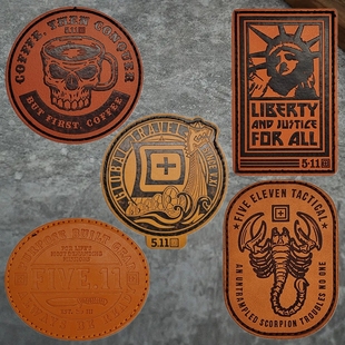 511魔术贴章 军迷个性战术蝎子士气章 骷髅PU皮徽章 自由女神臂章