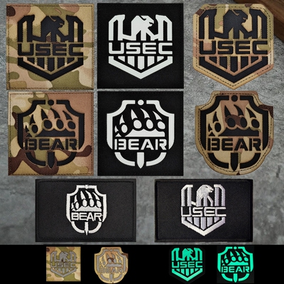 逃离塔科夫反光魔术贴章 USEC BEAR臂章战术背包贴夜光士气章徽章
