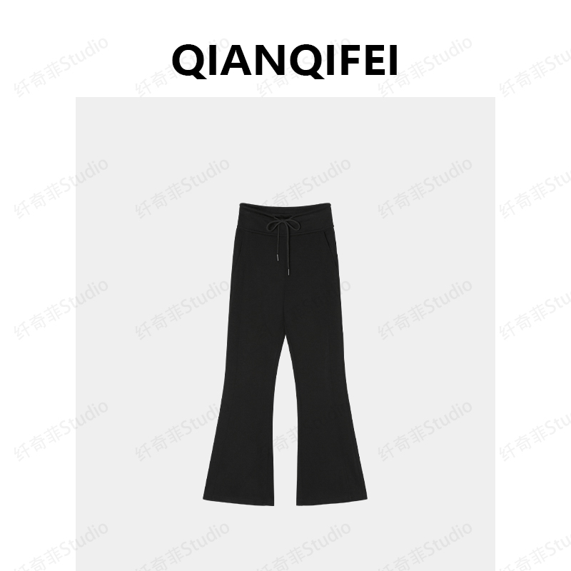 10-5F  新款高腰修身显瘦微喇休闲裤 1236