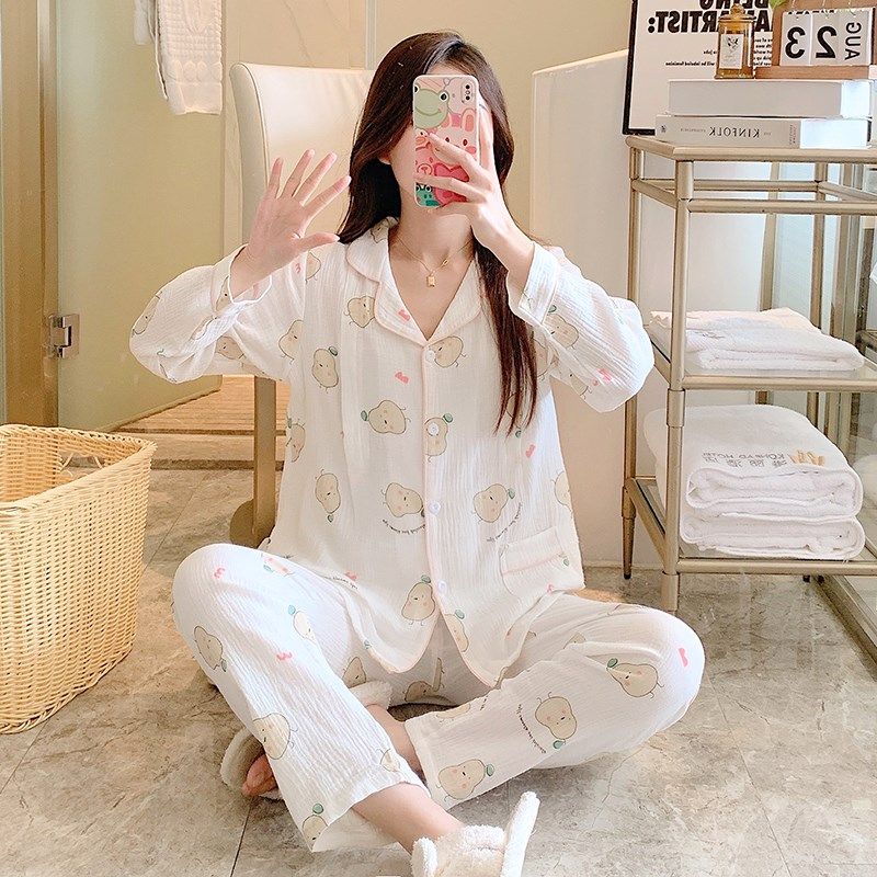 纯棉月子服薄款纱布春秋产前孕妇装长袖开衫产后哺乳套装大码宽松,孕妇装/孕产妇用品/营养,家居服套装,淘宝优惠券,粉丝福利购,淘宝优惠卷