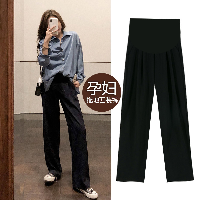 孕妇裤子黑色休闲西装裤夏季薄款外穿拖地宽松直筒阔腿长裤春秋装,孕妇装/孕产妇用品/营养,孕妇休闲裤,淘宝优惠券,粉丝福利购,淘宝优惠卷