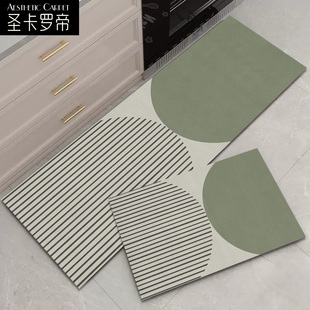 水晶绒厨房地垫防滑防油吸水垫门口耐脏脚垫防水家用免洗可擦地毯