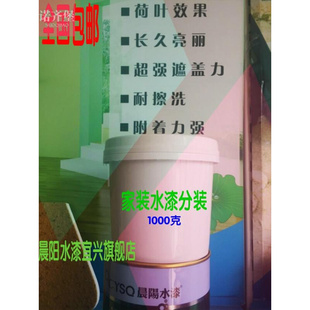 晨阳水漆内墙水漆家装 水漆1L小桶分装 墙面修补无味环保哑光乳胶漆