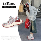 厚底鞋 子潮 轨迹老爹鞋 秋冬复古增高运动鞋 明星同款 Lilbetter