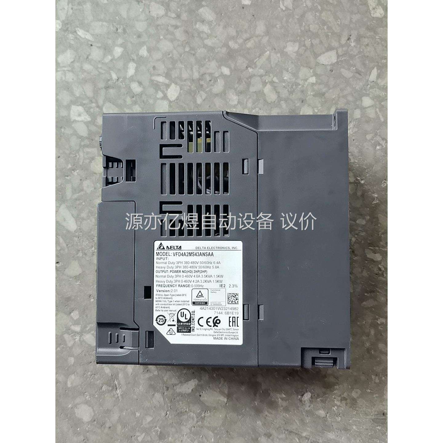 台达变频器1.5KW VFD4A2MS43ANSAA 原装拆