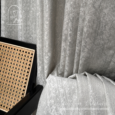 窗帘定制设计师款高精密淡绿色