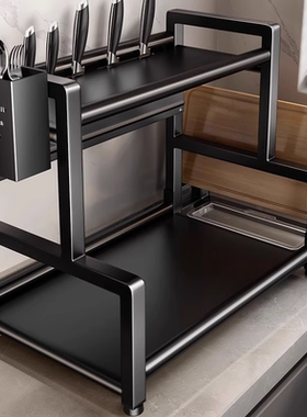 厨房置物架筷子刀架台面调味品油盐酱醋收纳架子多功能调料置物架