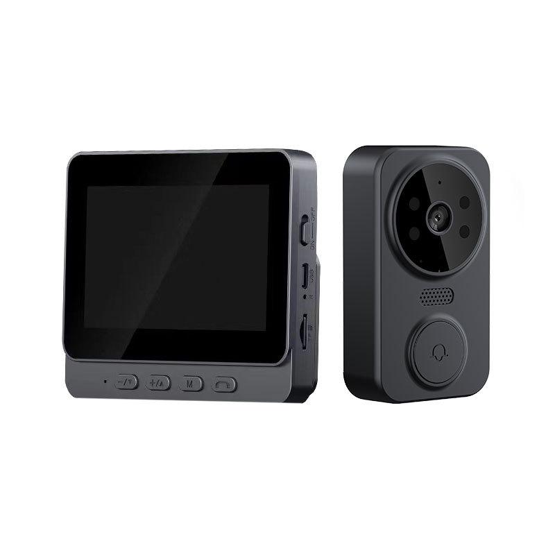 4.3寸远距离不需网络带无线屏可视对讲门铃新品外贸
