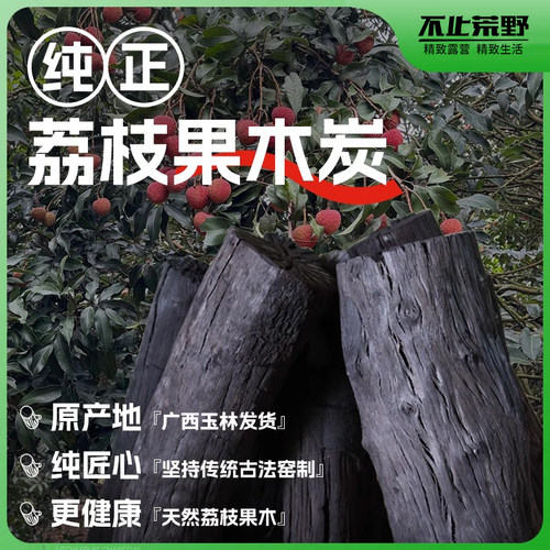 广西正宗荔枝炭果木炭烧烤木炭家用碳烧烤专用碳室内纯木炭原木炭