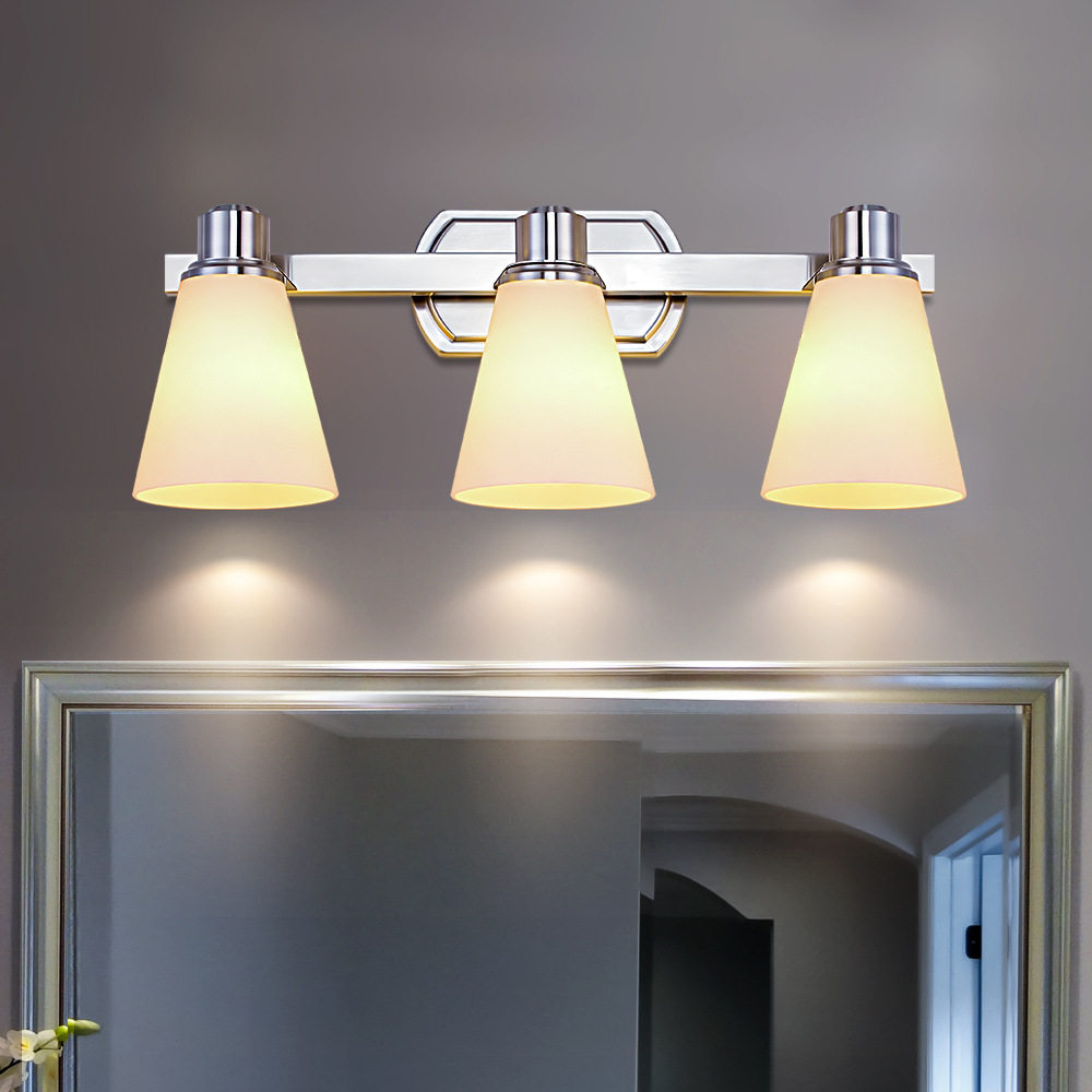 现代简约奶白玻璃灯罩壁灯化妆台镜子补光画灯美式三头灯泡镜前灯,电子元器件市场,电线扎带/束线带,淘宝优惠券,粉丝福利购,淘宝优惠卷
