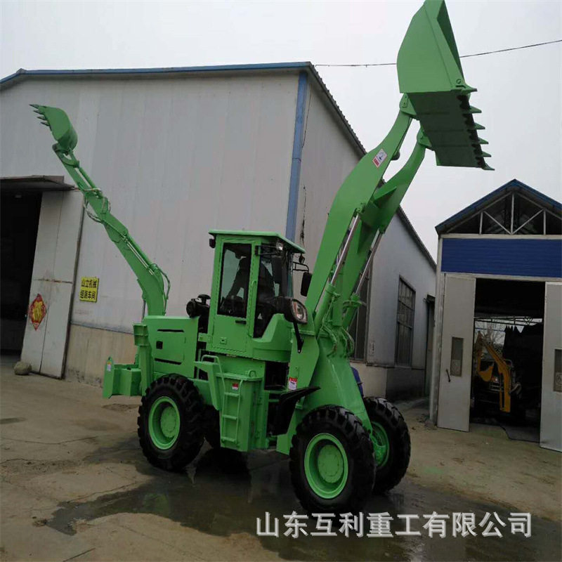 两头忙挖掘装载机 家用果园建筑工程多地形多功能铲车
