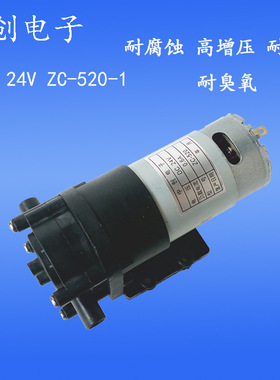 厂家直销24v520-1微型塑料小水泵增压泵耐腐循环泵齿轮泵自吸泵