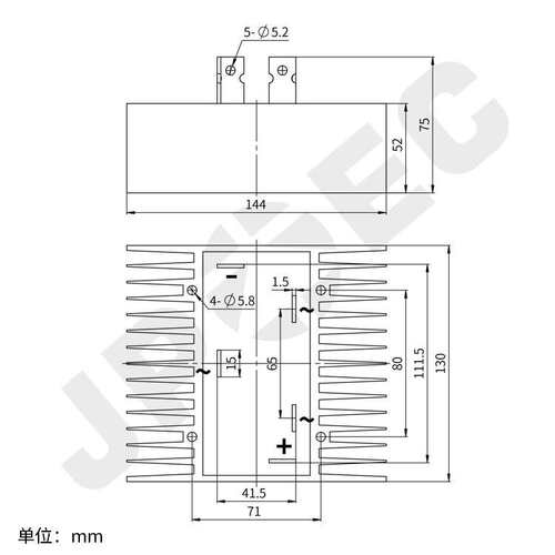 SQL200A1600V SQL200-16 三相全波整流桥整流器带散热器 上海奇亿