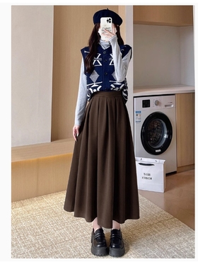 12-31H  加绒毛呢半身裙    3523