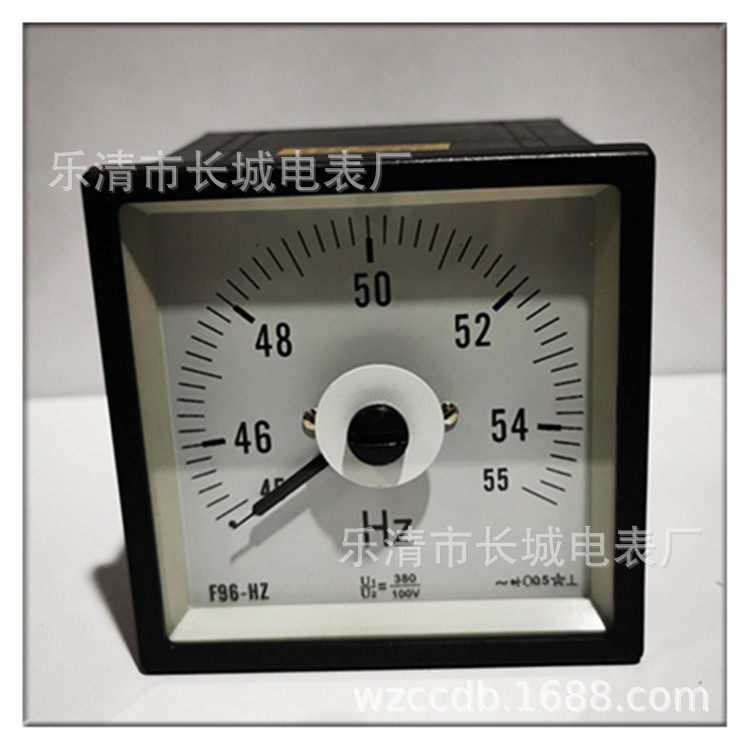长城电表厂 F96-HZ 45-55HZ 380/100V 交流频率表 广角度船用表