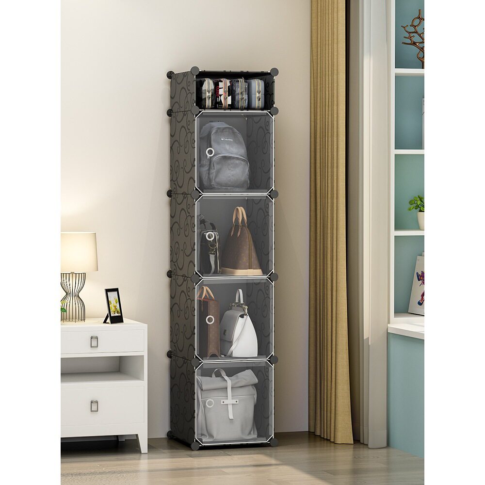 书柜自由组合置物组装储物收纳柜子简约现代带门塑料简易书架格子