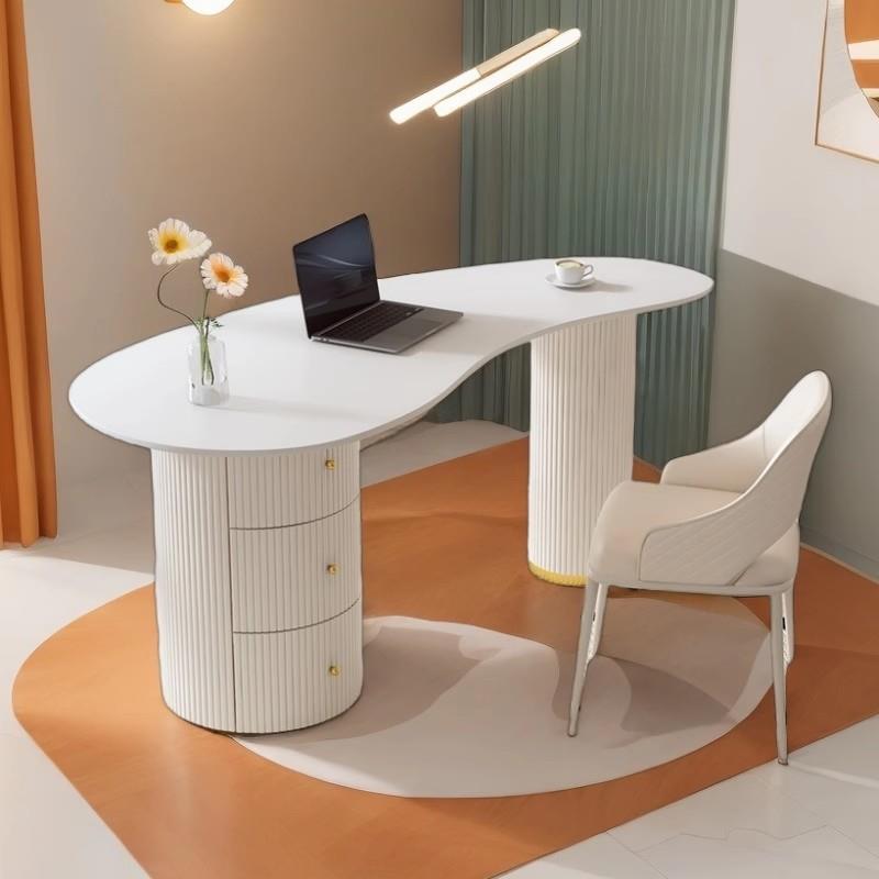 轻奢美容院医美办公洽谈接待桌咨询室抽屉电脑桌椅皮肤管理检测桌