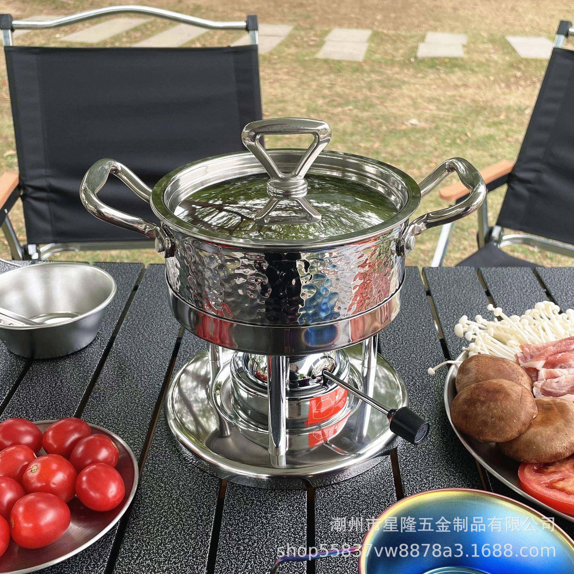户外露营火锅一人一锅三层复合钢304加厚野餐锤纹海鲜锅通用炉具,家装灯饰光源,其它灯具灯饰,淘宝优惠券,粉丝福利购,淘宝优惠卷