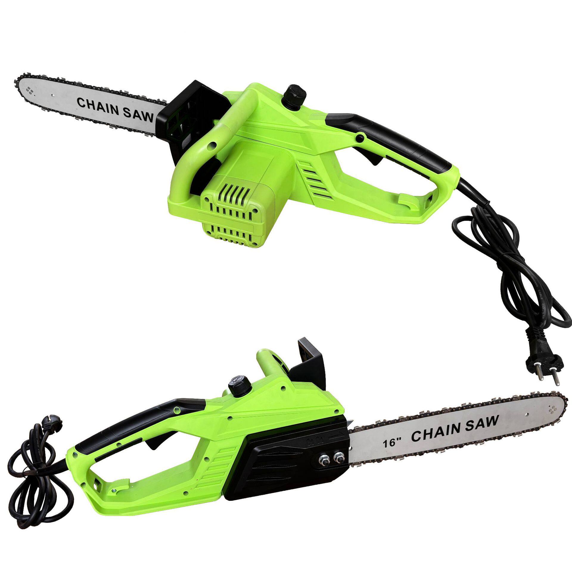 220V16英寸电链锯有线链锯便携式手持电链锯伐木家用野外锯木机