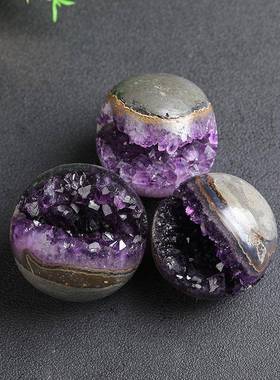 天然紫晶簇开口笑紫水晶原石紫晶洞聚宝盆家居办公装饰摆件