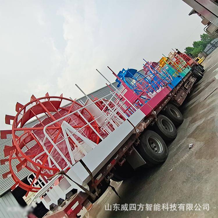 批量生产网红水上脚踏船亲子互动游艺设备水上游乐园威四方美