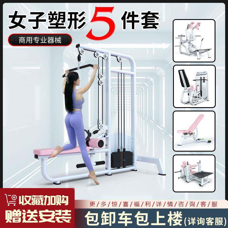 商用健身房专用器材高位下拉训练器练背女子塑形器械高低拉一体机