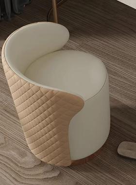 靠背凳子化妆凳轻奢卧室梳妆台椅子高级感梳妆凳圆凳家用现代简约