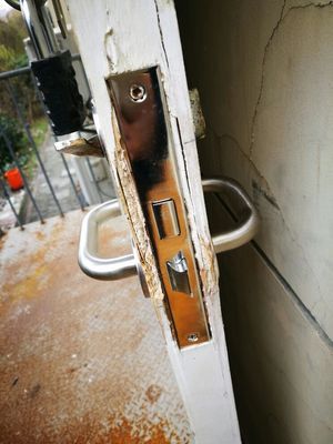 不锈钢防火锁 铁柄执手防火门锁 过道 通道 消防锁 逃生门锁 包邮