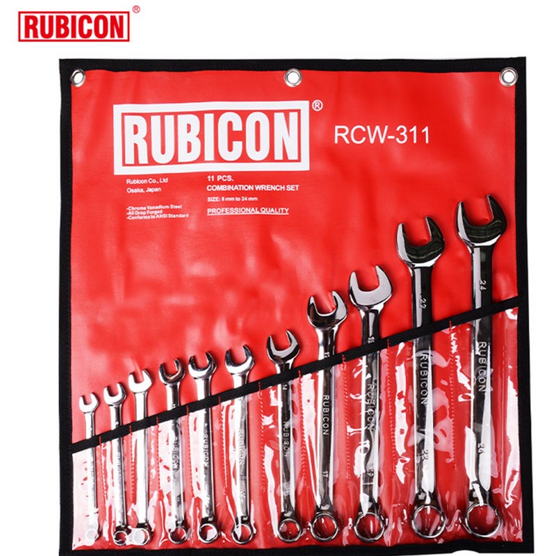 罗宾汉(RUBICON)美式梅开两用呆扳手套装11支8-24mm RCW-311