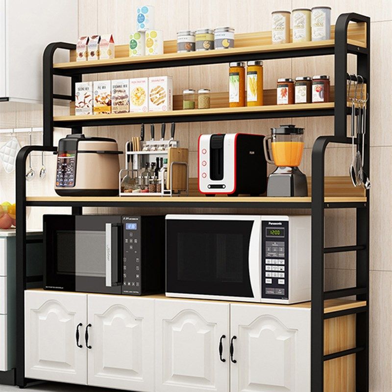 厨房置物架落地式多层收纳柜蔬菜台面家用微波炉烤箱碗碟调味罐架,包装,包装胶带,淘宝优惠券,粉丝福利购,淘宝优惠卷