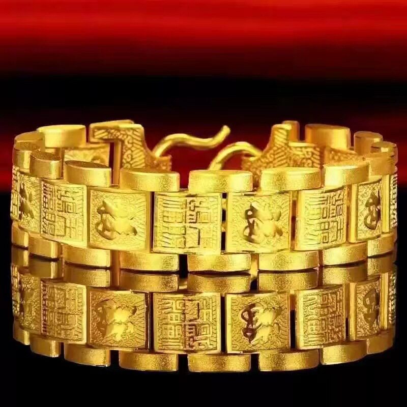 越南沙金电镀真金百福手