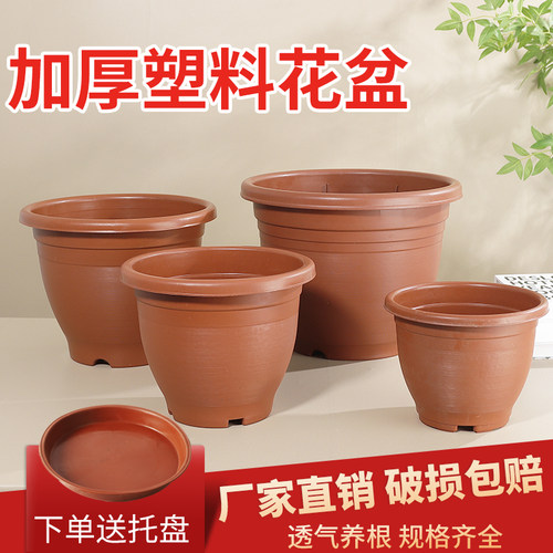 塑料加厚圆边多肉花盆