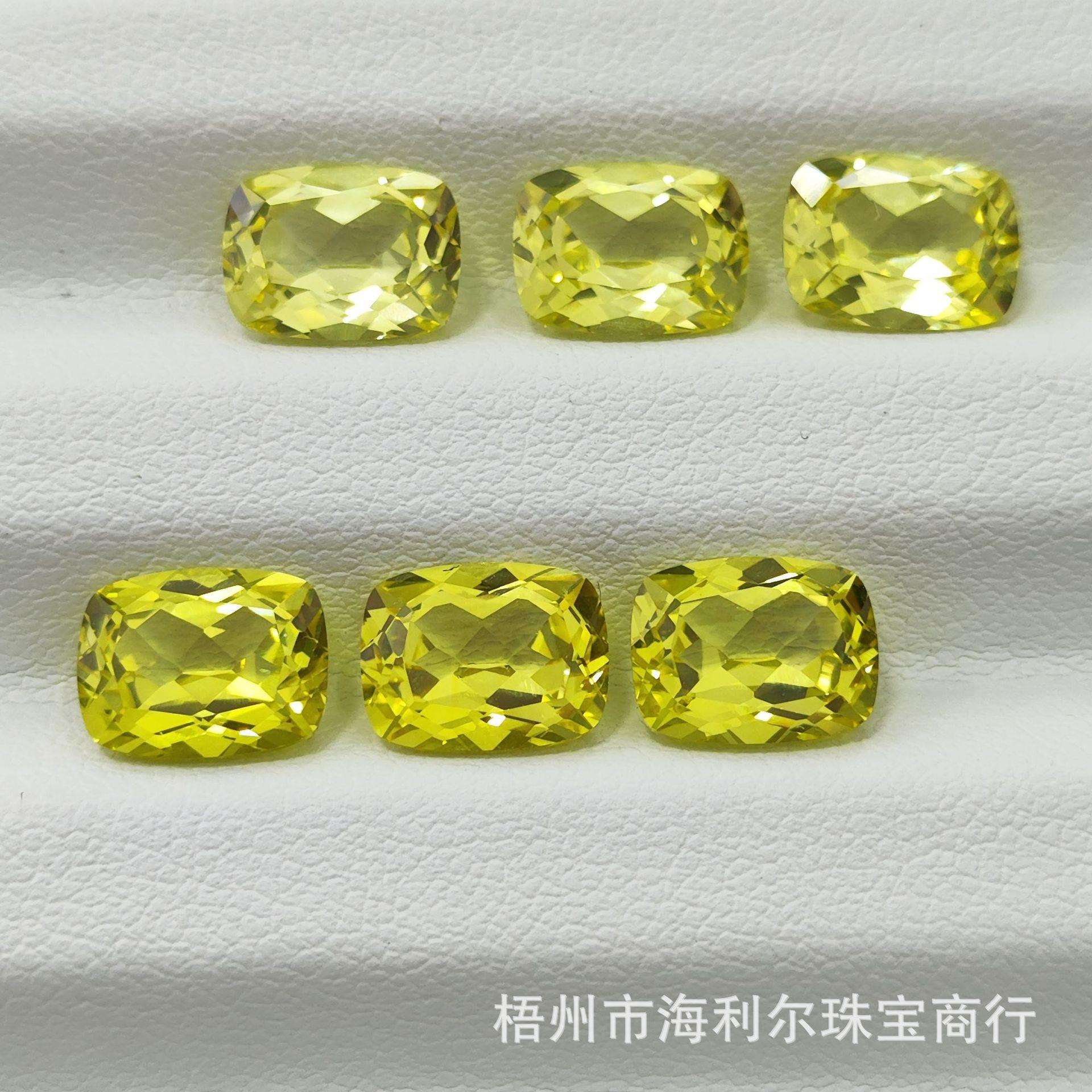 培育宝石肥长方培育彩色宝石裸石 厂家直销现货裸石