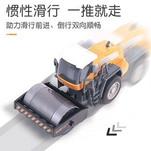 6BVQ儿童合金压路机玩具车号压路车压土轧路轧道机工程车模型